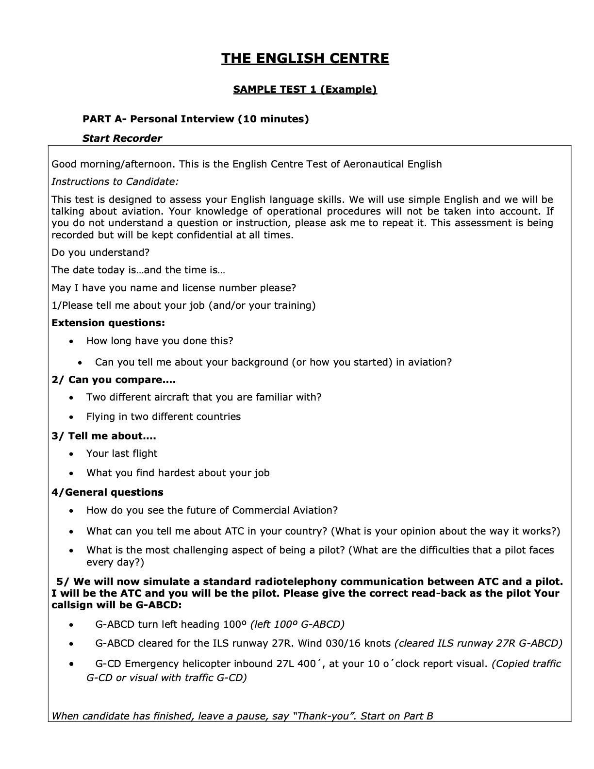 Icao English Language Proficiency Level 6